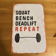 Home Gym Sign 8x12 Metal New and Ready to Mount. Gym Wall Decor