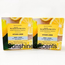 4-PACK Bath  Body Works KITCHEN LEMON Wallflowers Fragrance Refill Bulbs 0.8oz