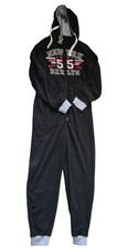 MENS ONEZEE ALL IN ONE LOUNGEWEAR BLACK SIZE S-M