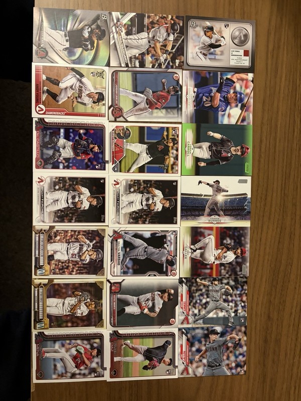 Arizona Diamondbacks Lot 76 Total Cards 30 Chrome Cards All Cards Are Sleeved