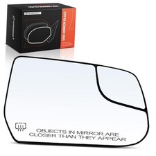 Right Passenger Side Heated Mirror Glass with Backing Plate - Compatible with