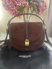 DeMellier The Siena Saddle suede shoulder bag