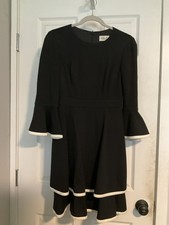 Eliza J dress black with white trim fit and flare size 2
