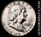 1963-D Silver Franklin Half Dollar - Choice Gem Brilliant Unc  Lustrous  #L3173