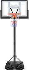 Basketball Hoop Outdoor 10Ft Adjustable, Portable Basketball Hoop 44in Backboard
