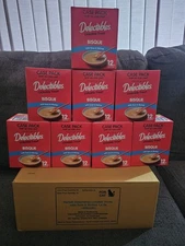 Case Of 8 Boxes Delectables Bisque Lickable Wet Cat Treats - Tuna & Shrimp 