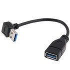 USB 3.0 Right Angle 90 degree Extension Cable Male to Female Adapter Lead Cord