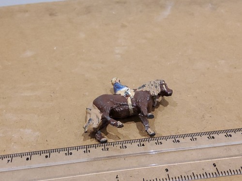 Britains Hollowcast Home Farm serie anni '30 n. 600 Ragazza su Shetland Pony - Foto 3 di 6