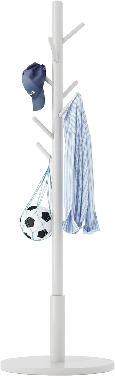 Aibiju Standing Coat Rack Stand with 8 Hooks and 3 Height Options