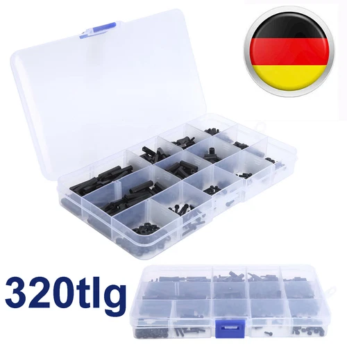 M2 Nylon Stecker auf Buchse Sechskant-Abstandshalter Schrauben Muttern Abstands