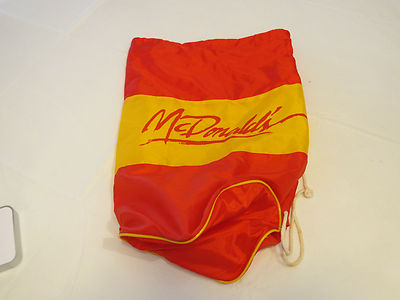 McDonalds orangy red & yellow backpack string bag sack very  display picture 1