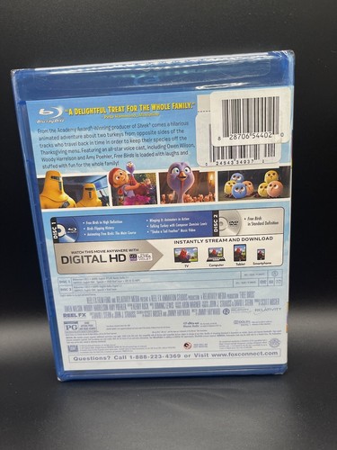 FreeBirds Blu-ray + DVD + Digital HD Free Birds Family Movie BRAND NEW - Picture 2 of 2