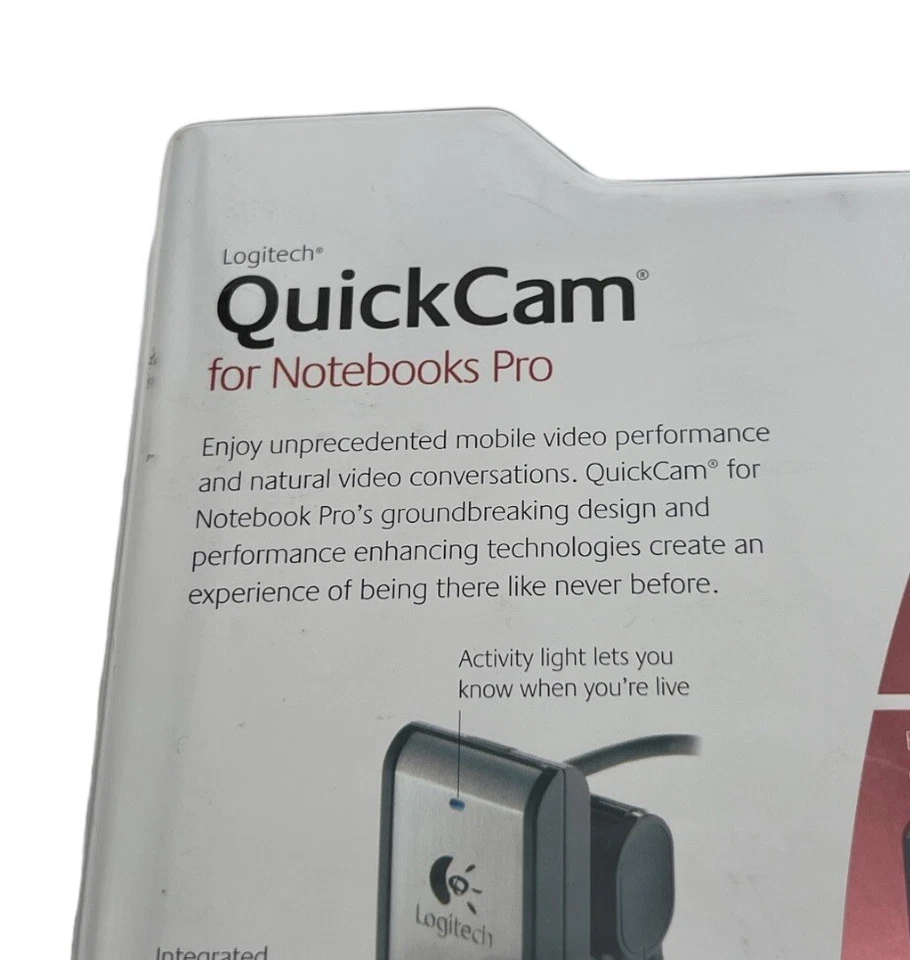 Logitech Quick Cam For Notebooks Pro Webcam Camera USB w/ Microphone NEW - Image 3 of 4
