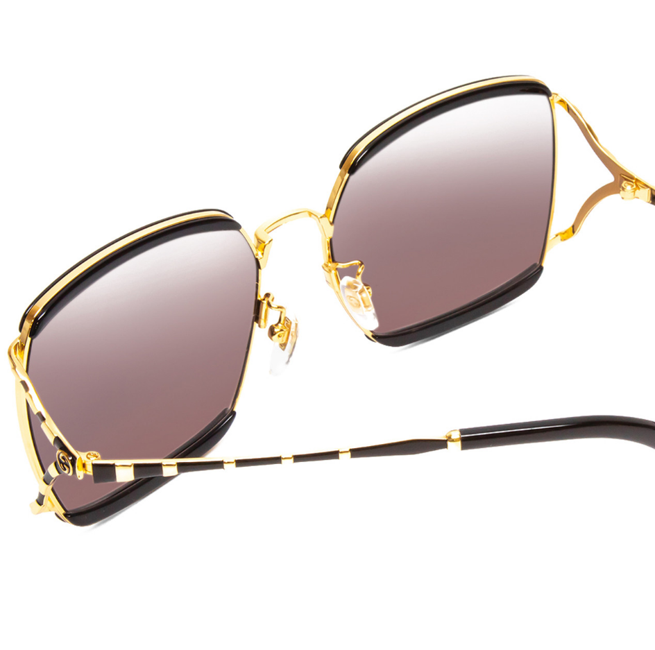 Gucci GG0593SK 001 59mm Oversized Square Sunglasses in Black/Gold