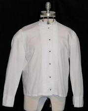 B41" M VICTORIAN White LACE BLOUSE Top Shirt Austria PLEATED Women Dress Skirt
