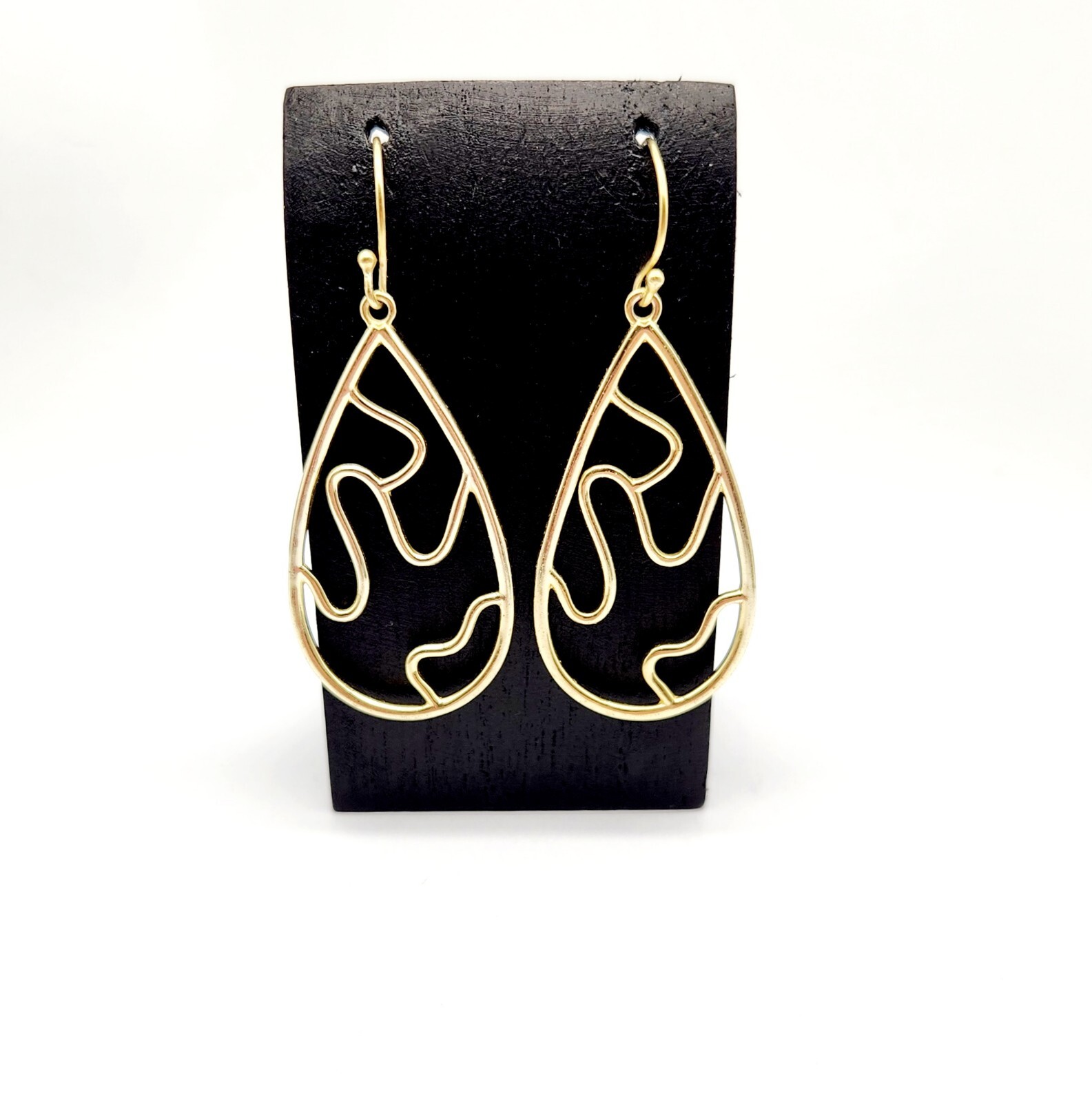 Gold Overlay Solid Sterling Silver Modernist Desi… - image 1