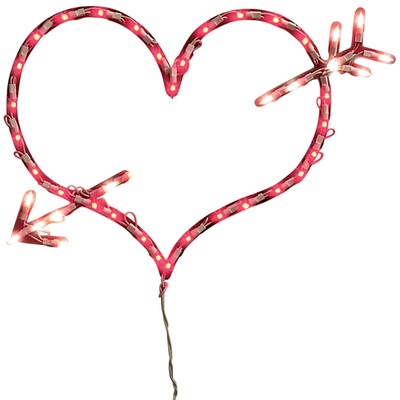 Lighted Arrow Heart