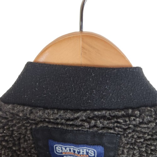 Smiths Black Front-Pocket Sherpa-Lined Canvas Vest-Men size Large - Picture 15 of 15