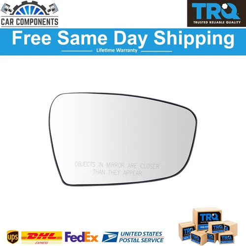 TRQ New Exterior Mirror Glass Power Passenger Side For 2014-2018 Kia Forte Sedan
