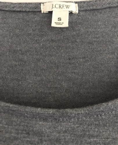 Camiseta J Crew Lentejuelas Jaspeada Mujer Talla S Gris Pullover Mangas 3/4 Top - Imagen 9 de 9