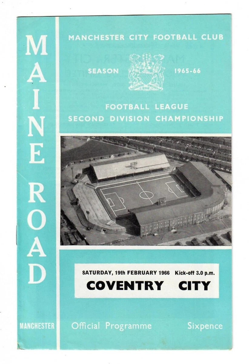 Lot De Programmes Manchester City – Saison 1965/66 Division 2 (14 Programmes)