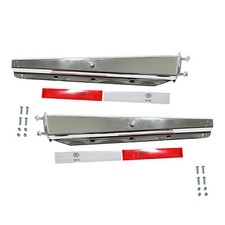 Semi Truck Straight Spring Loaded Mud Flap Hanger Chrome Steel RH & LH 1.125"