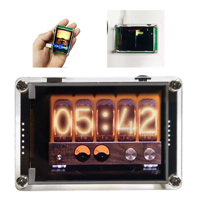 2.4'' VU Meter Music Spectrum Display Plug-in Nixie Tube Clock Voice-Controlled