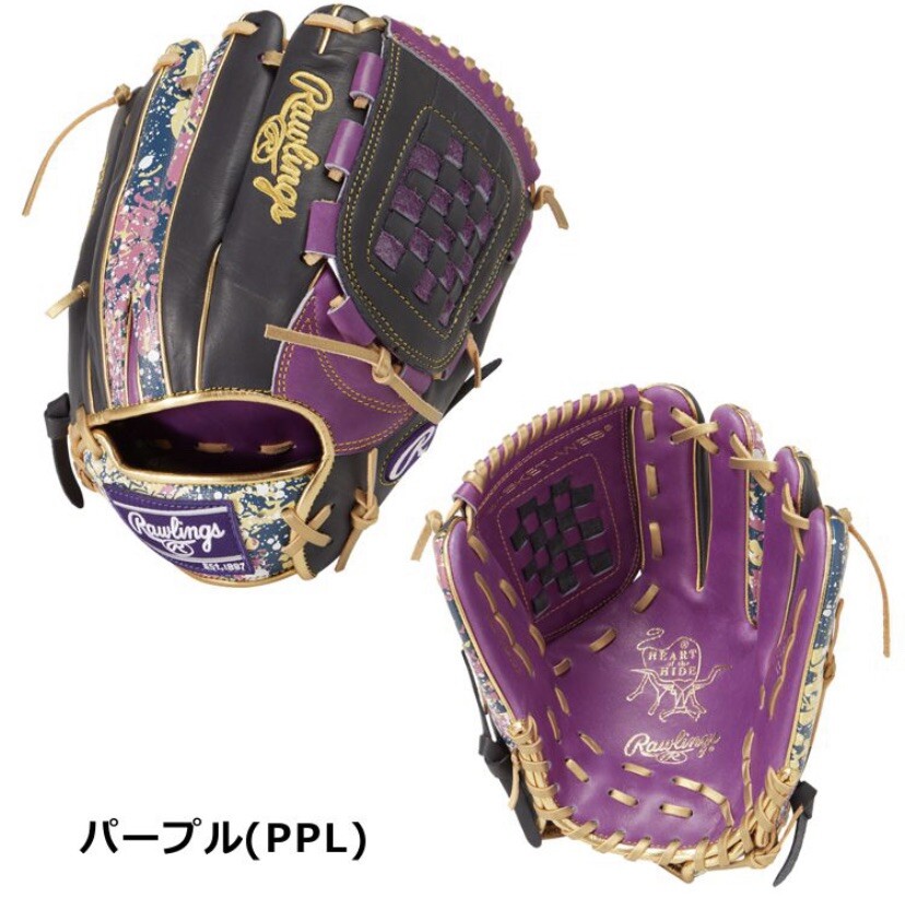 Rawlings Heart of the Hide グローブ 紫/黒 Rawlings Heart of the Hide Vibrant Series | Baseball Gloves