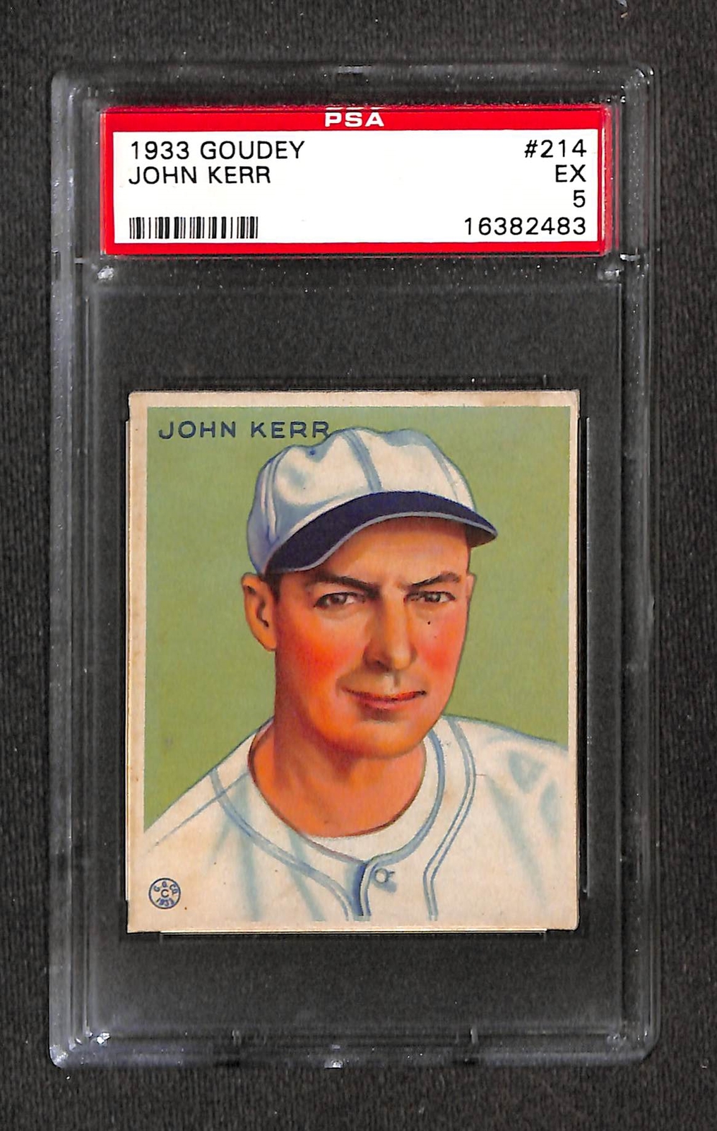 1933 Goudey #214 John Kerr PSA 5 EX 16382483