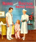 Vintage Uncut 1950s Nurse &Doctor Paper Dolls~6 Pgs Clothes-#1 Top Reproduction