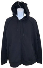 S All in Motion Cotton Fleece Full Zip Sweatshirt Hoodie Black Men's SMALL New