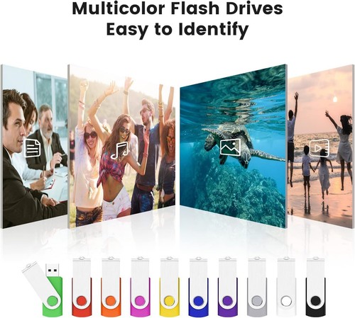 Pendrive 32GB 3.0 Chiavette USB 32 GB 3.0 Set 10 Unità Chiavetta USB Penne USB P - Foto 4 di 20