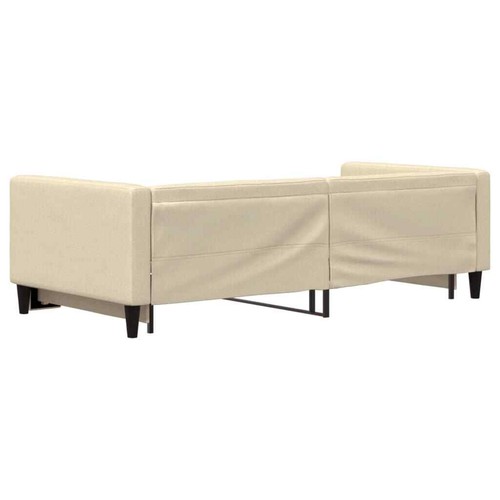 Tagesbett Ausziehbar Creme 90x200 cm Stoff - Bild 5 von 11
