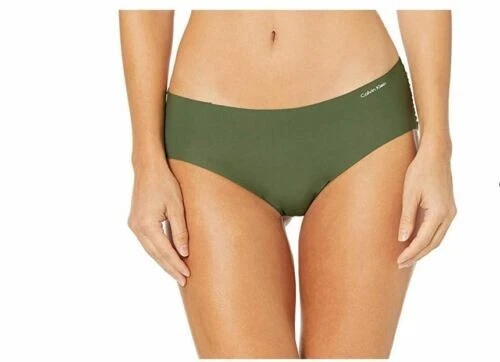 Calvin Klein Women Invisible Hipster Underwear D3429 Olive Green Size Medium New
