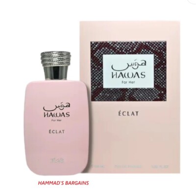 HAWAS FOR HER ECLAT BY RASASI EDP 3.38 OZ / 100 ML FOR WOMEN (NIB) SEALED