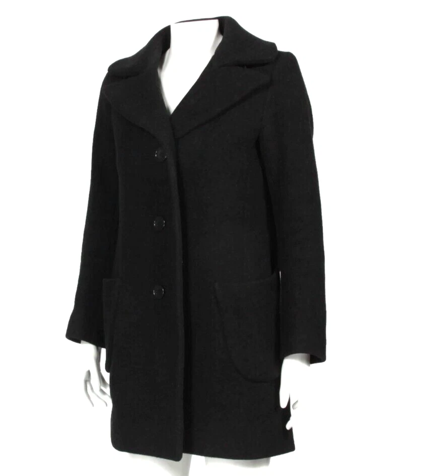 +J JIL SANDER x UNIQLO Gris Oscuro Mezcla de Lana Mujer Abrigo Chaqueta Talla S/146 Foto 3 de 4