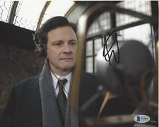 COLIN FIRTH SIGNED 'THE KING'S SPEECH' 8X10 MOVIE PHOTO ACTOR BECKETT COA BAS