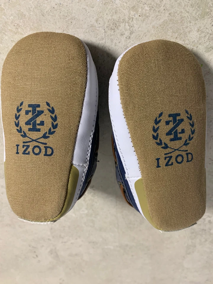 NUEVO IZOD Infantil Niño Azul Zapatos Talla 2 Con Caja Foto 4 de 4