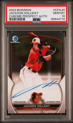 2023 BOWMAN CHROME PROSPECT AUTOS #CPAJH JACKSON HOLLIDAY PSA 10 
