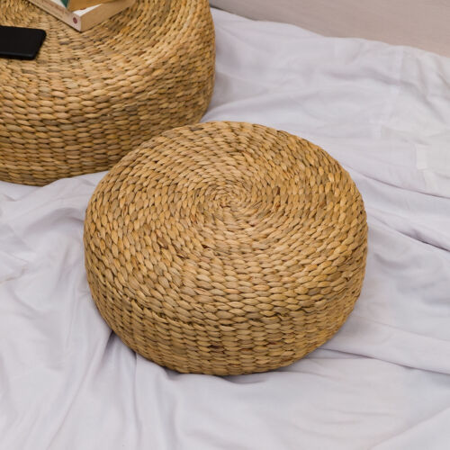 Pouf Sitzkissen Fußhocker 40 cm Wasserhyazinthe Natur Hocker Wohnfreuden