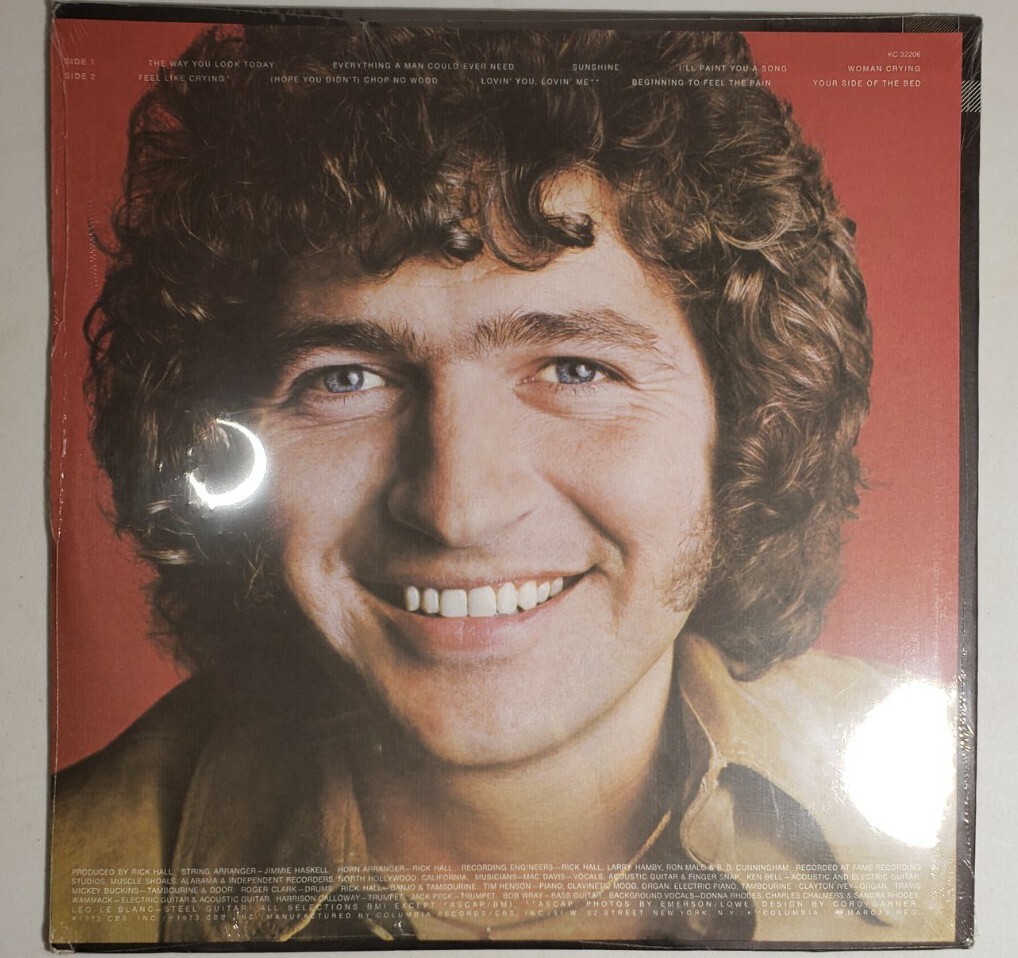 Vintage Mac Davis Columbia 1973 CBS Inc KC 32206 Stereo Vinyl New