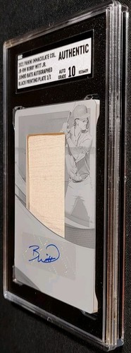 SGC 10 1/1 RPA RC AUTO BOBBY WITT JR ROOKIE BAT PATCH 2021 Immaculate Collection - Picture 9 of 10