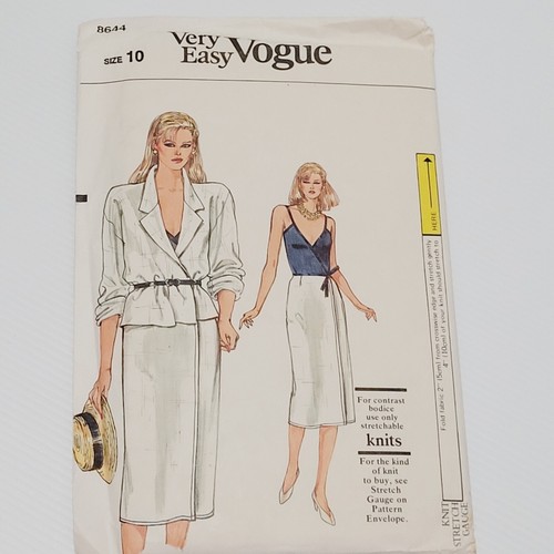 Very Easy Very Vogue Power Suit Wrap Dress AU8 Career Vintage 80s 90s UNCUT 8644 - Picture 2 of 11