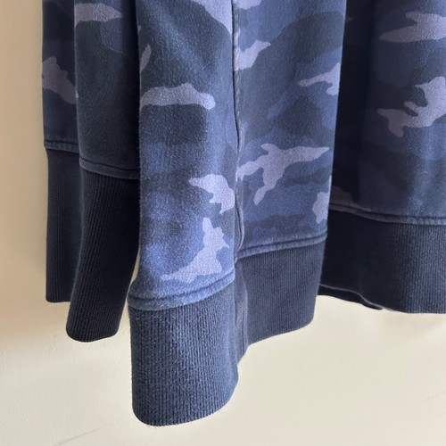 Athleta Blue Camo Full Zip Hoodie Sweatshirt Jacket 3X Thumb Holes Long Sleeve - Picture 7 of 18