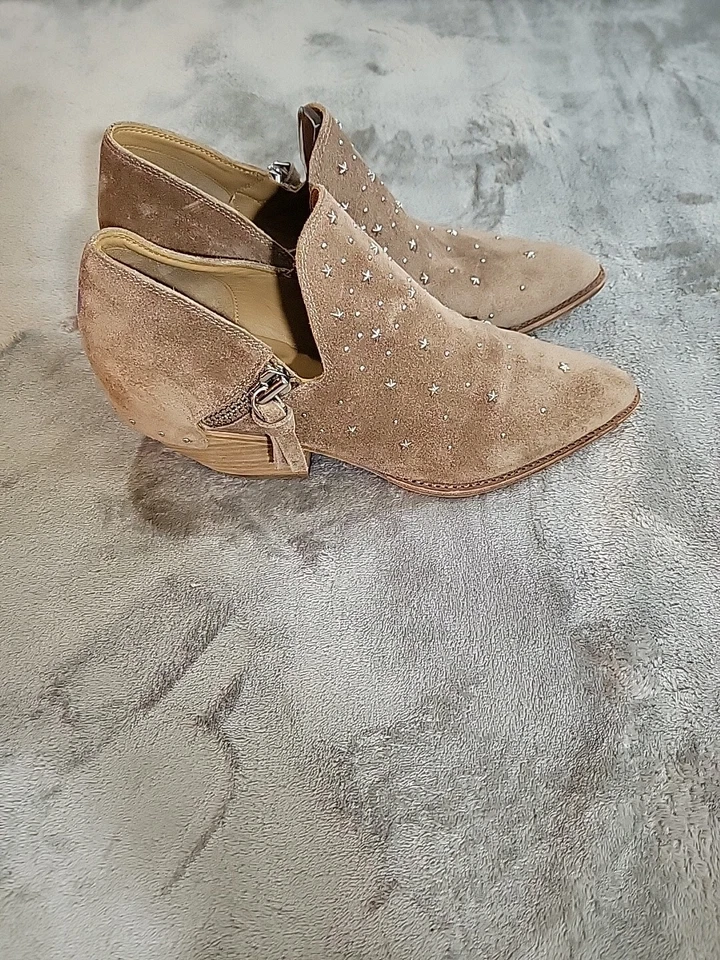 Botas Sigerson Morrison Halie Talla 8 Marrón Gamuza Tobillo Western * Foto 3 de 4