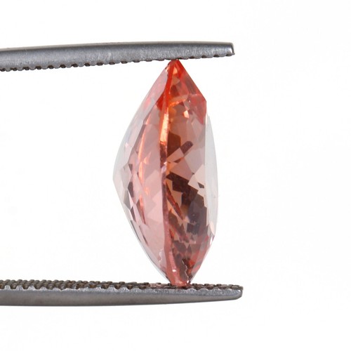 Pear Cut Orange Morganite Color Brazil Loose Gemstone Lab Created- 12.00 Ct - Picture 3 of 6
