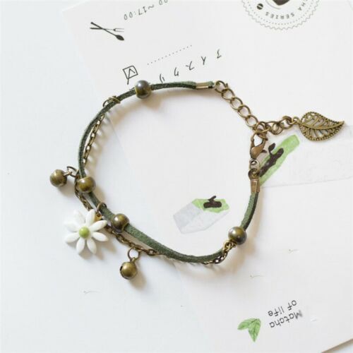 Bracelet Ceramic Girls Charm Flower Jewellery Chain Boho Daisy Beads Anklet - Bild 11 von 26