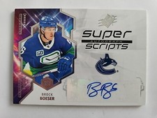 2019-20 Upper Deck Spx Hockey Super Scripts Autograph Brock Boeser Ss-br