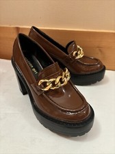 Madden Girl Kassidy Women 7 Brown Chunky 90s Y2K School Girl Platform Heel Bratz