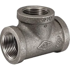 Smith Cooper International 2-1/2" Black Iron Tee #33T1024C